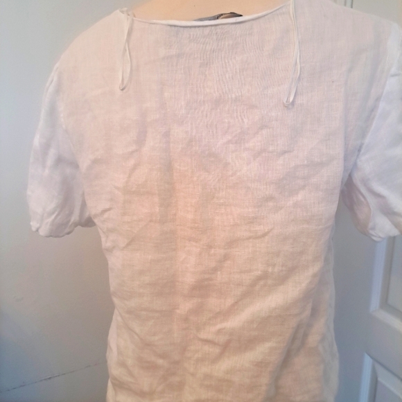 White linen S zara blouse - Picture 5 of 7